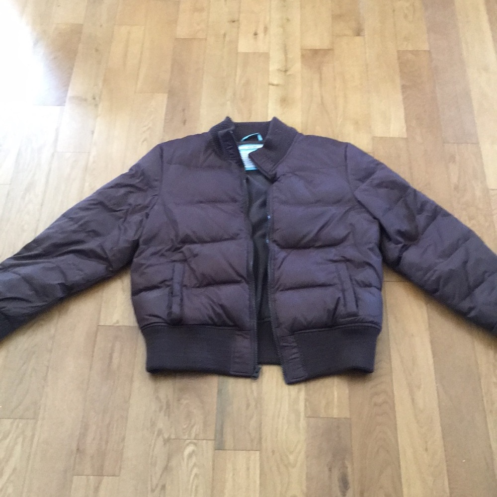 Chocolate brown Old Navy puffer jacket